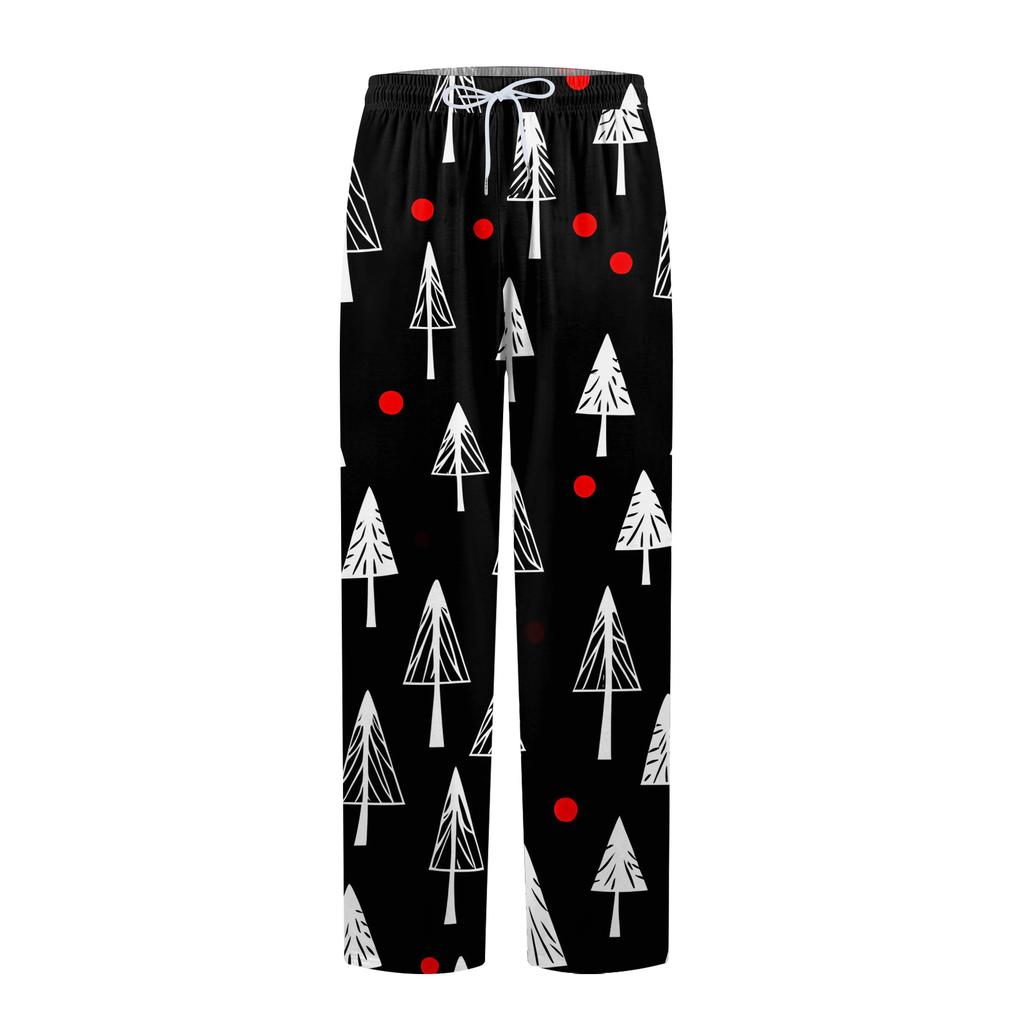 Мужские домашние мягкие пижамные штаны со шнурком и карманами, повседневные спортивные штаны