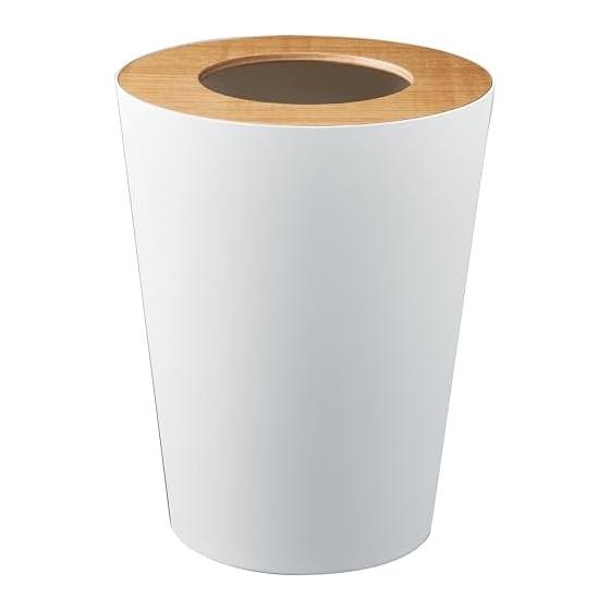Yamazaki Jitsugyo Trash Can Trash Can Lin Round Natural 3198