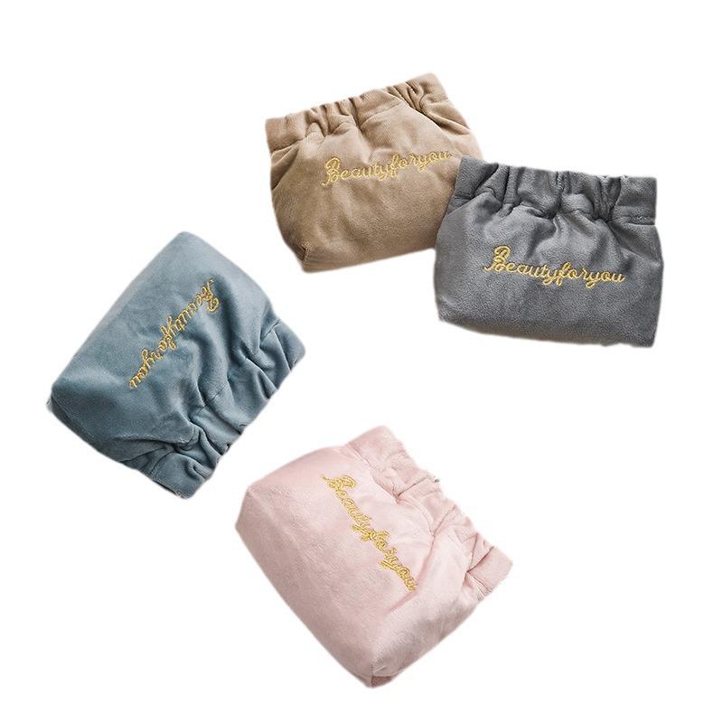 Бархатный вышитый кошелек и держатель для кабелей - Застежка-кнопка для наушников, мини-помады и аксессуаров