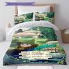 Snufkin Bedding Quilt Set Quilt Cover Pillowcase Home Decoration Birthday Gift (1 * duvet cover + 2 * pillowcase, without core)