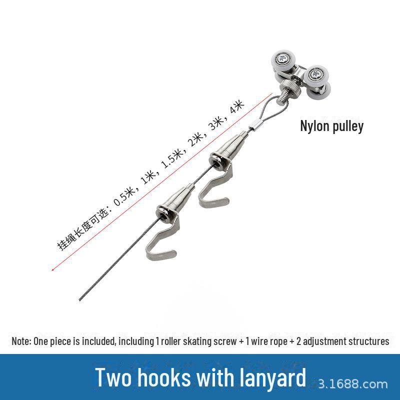 Регулируемая подвесная рейка с крюком для крепления на роликах для экспонатов картин и каллиграфии