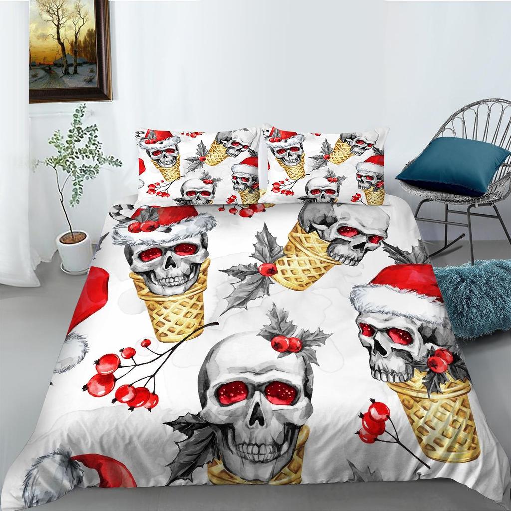 Комплект постельного белья с 3D рождественским принтом, домашнее постельное белье, уникальный дизайн, покрывала, роскошный комплект постельного белья, подарок