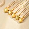 Vnox Free Custom Photo Image Necklaces, Stainless Steel  Can Open Texture Heart Locket, Family Memorial Jewelry Gifts