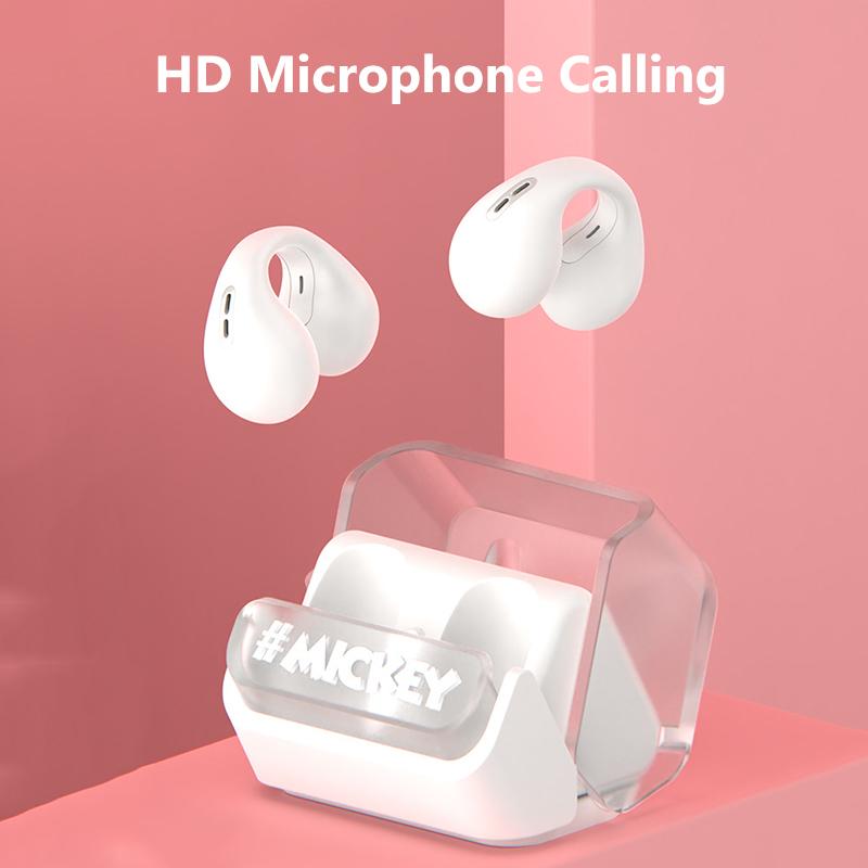 VAORLO Беспроводные наушники с шумоподавлением Ture, Hi-Fi сабвуфер, стереомузыка, наушники-клипсы, безболезненное ношение, гарнитура для всех смартфонов