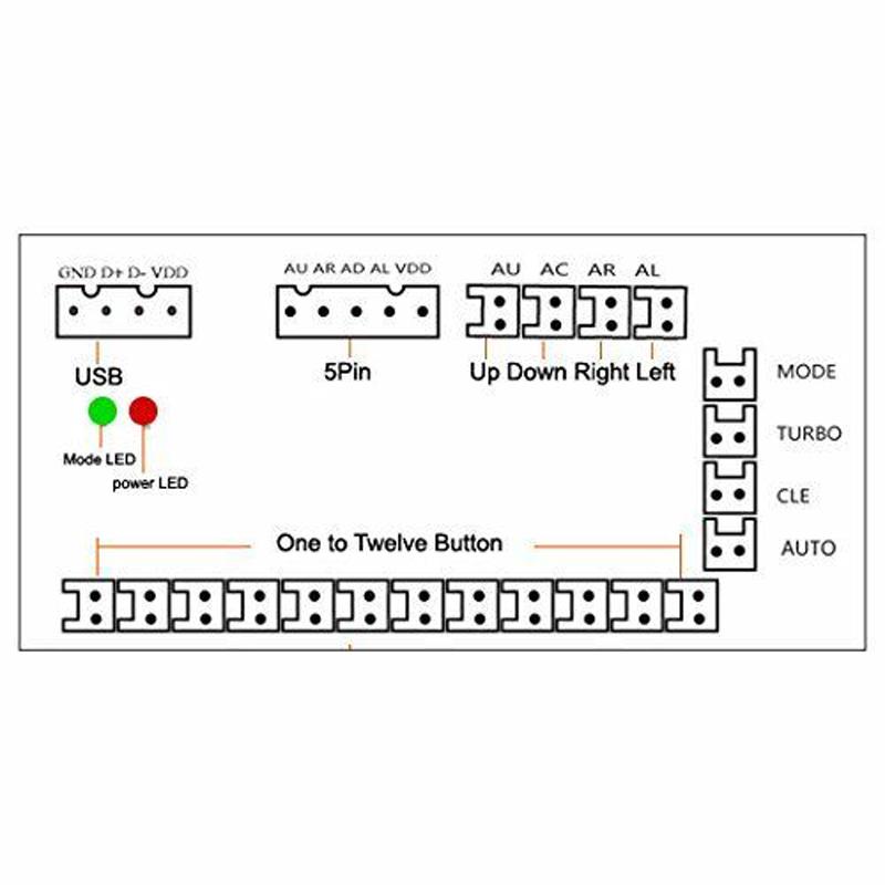 Плата управления аркадным джойстиком Idl Zero Delay CY-822D USB Encoder с комплектом проводов