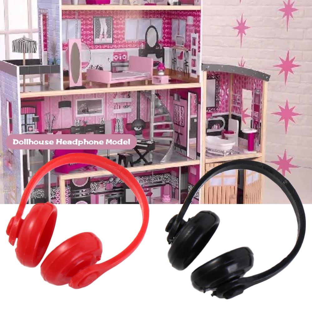 Plastic Miniature Headset Model Classic Toys Miniatures Wireless Earphone  Christmas Present