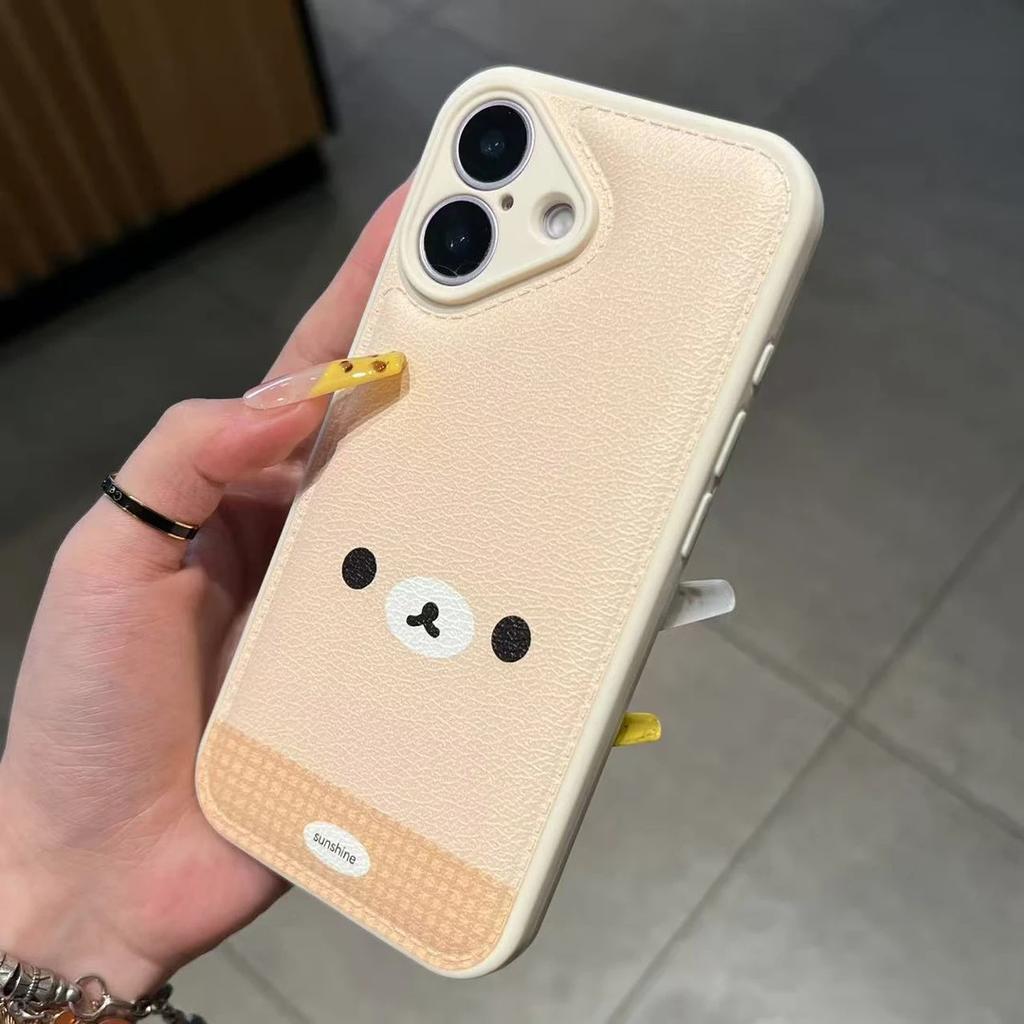 Простая мишка Мелоди выражение подходит для чехла мобильного телефона Apple 17Promax IP15 сумка-барабан воздушная подушка 14 мультфильмы 13 наборов