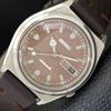 AUTOMATIC JAPAN MENS 7009A VINTAGE BROWN COLOR DIAL WATCH A701223-5 R206a-a701223