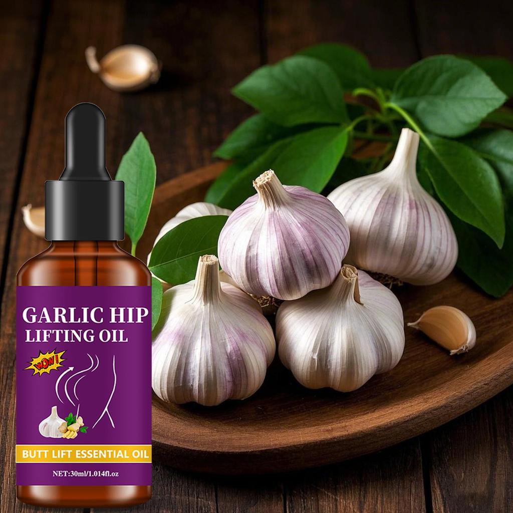 Garlic Hip Lifting Massage Oil for Women - Improves Sagging Skin, Lift and Firm Butt, Buttock - Massage Oil for Women