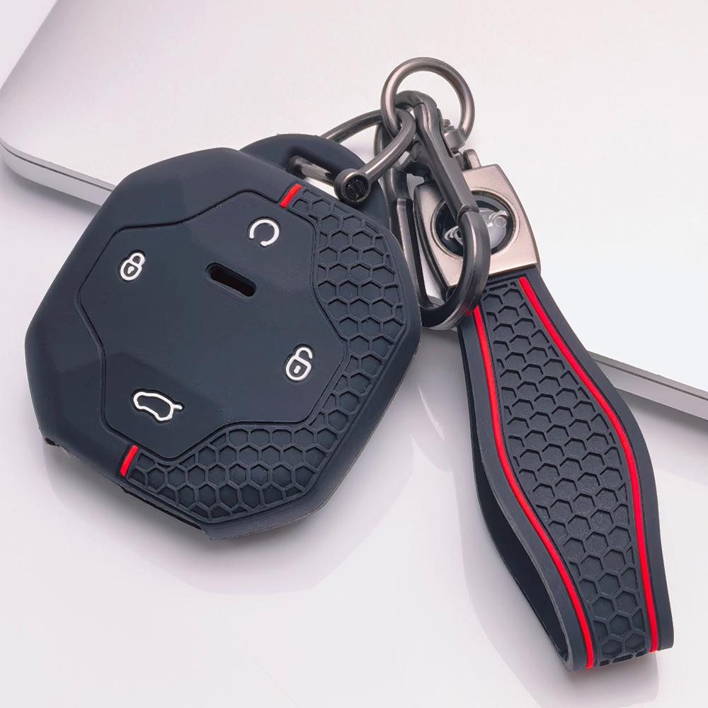 Чехол-брелок для ключей для Jetour Shanhai T2 L9 T3 Traveler Dashing Поверхность устойчива к царапинам Ударопрочная конструкция Мягкая текстура для удобного захвата Простой в установке Дизайн