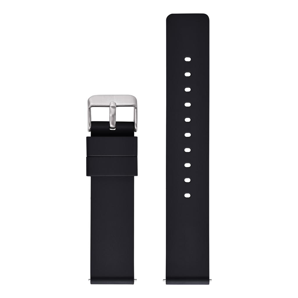 New Design Flat Smooth FKM Rubber Watch Strap 16mm 18mm 20mm 22mm 24mm Soft Quick Release FKM Rubber Watch Bands