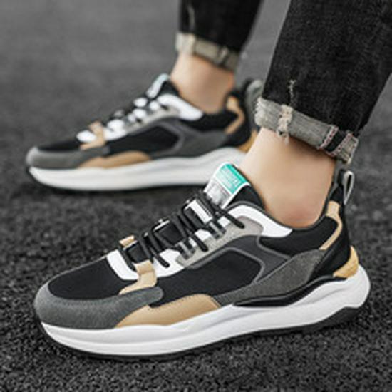 Мужские сетчатые дышащие повседневные туфли - мягкая подошва, дизайн носка, ленивое вождение, большие размеры, модель 7923.