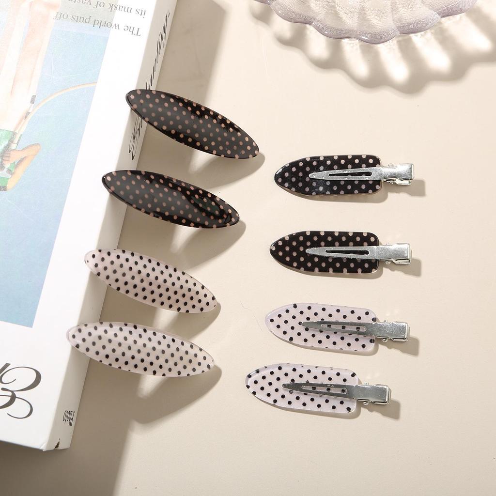 Korean Style Polka Dot Versatile Traceless Hair Clip for Flyaway or Bangs Management