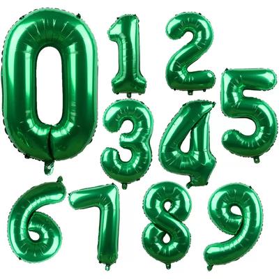 32-дюймовые зеленые большие воздушные шары с цифрами 0 1 2 3 4 5 6 7 8 9 для детей, день рождения, годовщина свадьбы, фигурные воздушные шары, подарок
