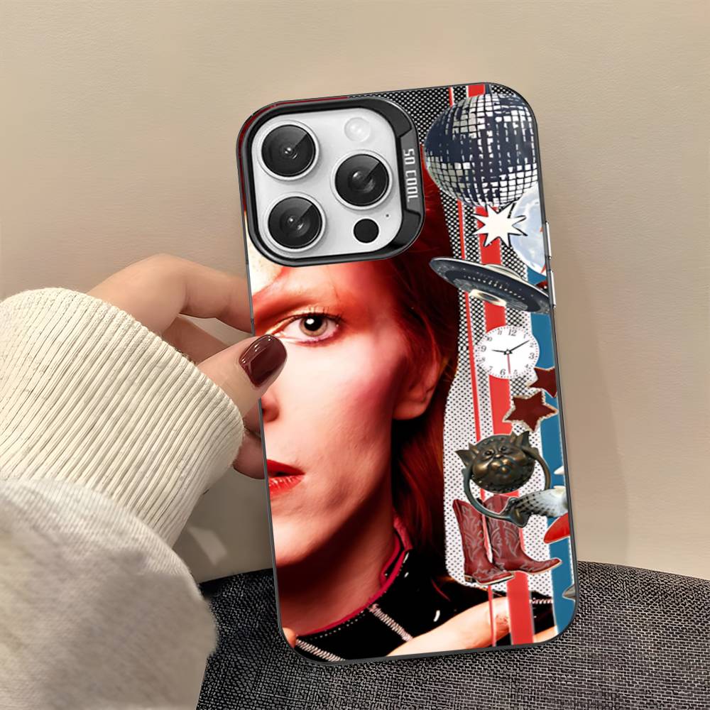 Классический чехол для телефона D-DavidS Singer B-BowieS Для IPhone 17 16 15 14 11 12 13 Pro Max Pro Plus Цветной Серебристый Чехол