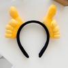 Hand Heart Funny Gesture Headband Plush Cosplay Hair Hoop Sweet Plush Hairband  Photo Pros