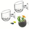 2Pcs Red Worm Feeder Aquarium Plant Pot, Plastic Fish Tank Plants Holder with Aquarium Planter
