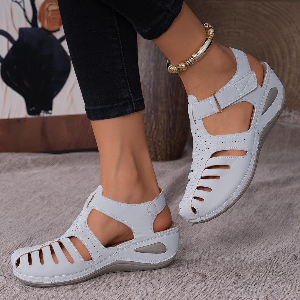 New Women's Peep-Toe Ankle Strap Sandals Summer Block Heel Fashion Shoes