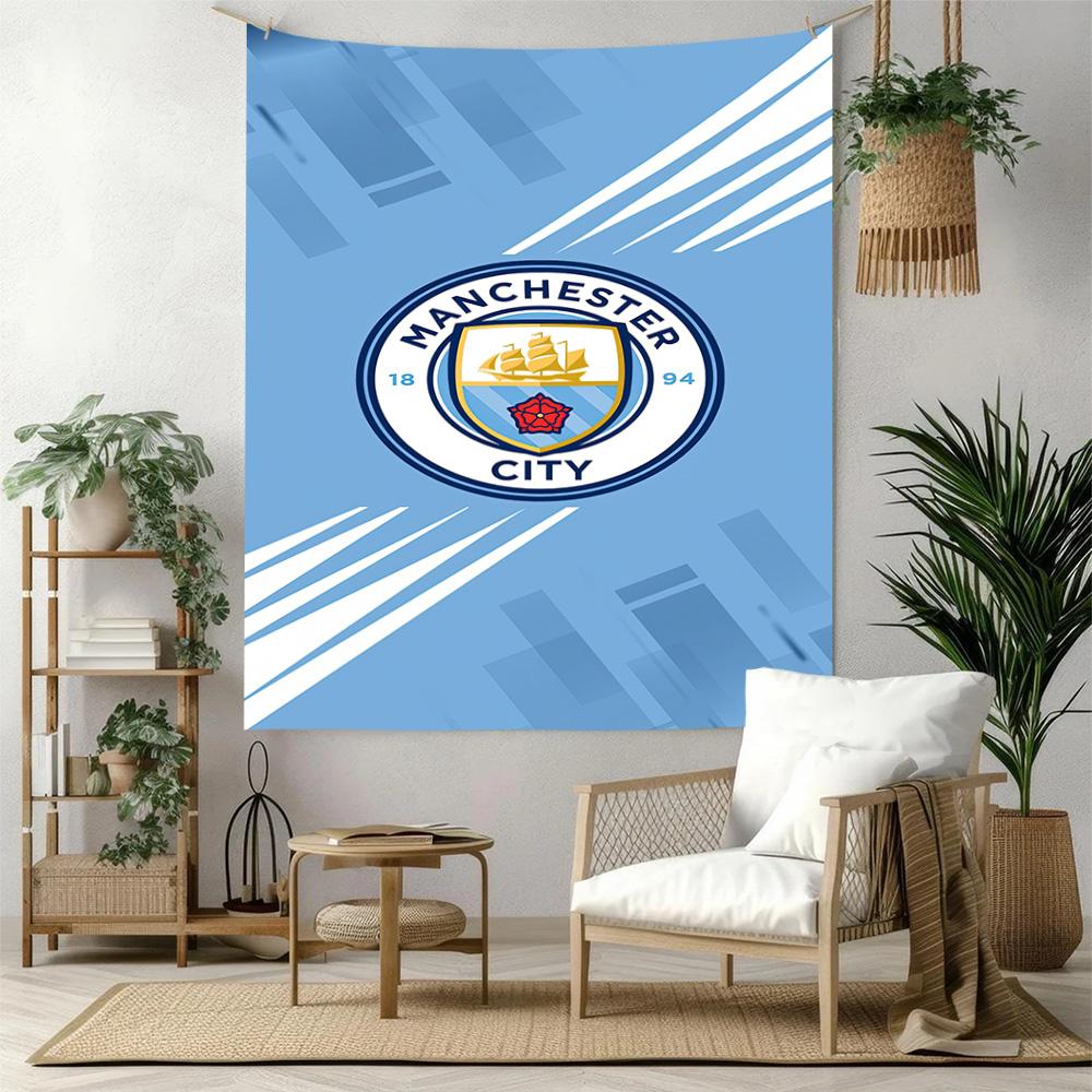 Manchester City Wall Decor Tapestry Art For Pet Memorial Birthdaywedding Party Backdrop Family Gift