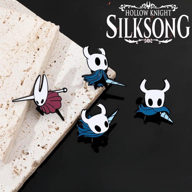 Игра Hollow Knight Silksong Кружевная Брошь-значок Хорнет Косплей Кавайная Сплав Эмалированный Значок Булавка для Лацкана Сумки Украшение для Костюма Аксессуары Реквизит