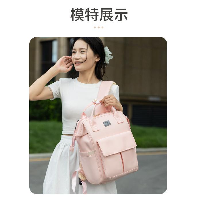 Mommy bag, a lightweight and versatile new design for carrying baby essentials when going out, featuring a stylish tote, backpack, and crossbody