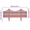 Lawn Edging 17 pcs Brown 10 m PP