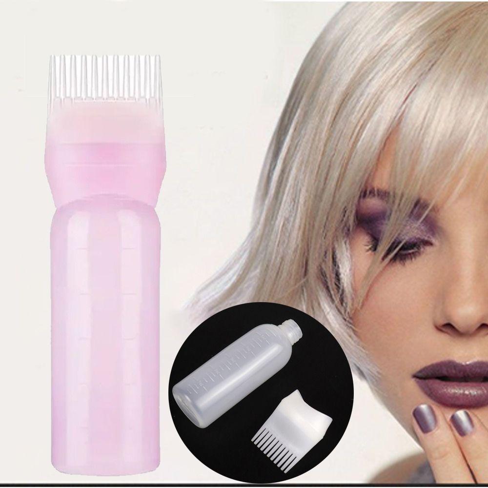 Многоцветная бутылка для краски для волос Пластиковая бутылка-аппликатор для шампуня Бутылка с зубьями-расческой Окрашивание волос