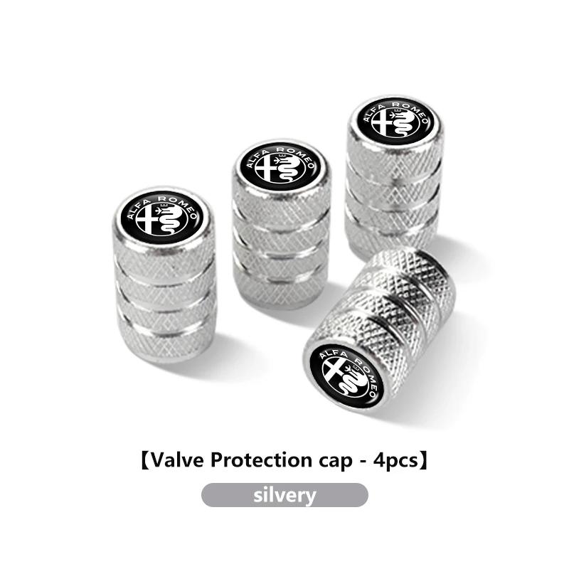 Hub Caps 4Pcs Car LOGO Tire Valve Cap Waterproof Auto Accessories For Alfa Romeo Giulietta GT 159 147 156 Mito Brera Giulia SpidEP3