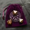 3 Pcs 8-Sided Rune Dice Resin Assorted Polyhedral Dices Set Divination Table Board Roll Party Cards Playing Game Toy