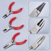 3pcs Red Mini Pliers Set Plastic Wire Stripping Pliers Portable Cutter Wire Pliers  Worker