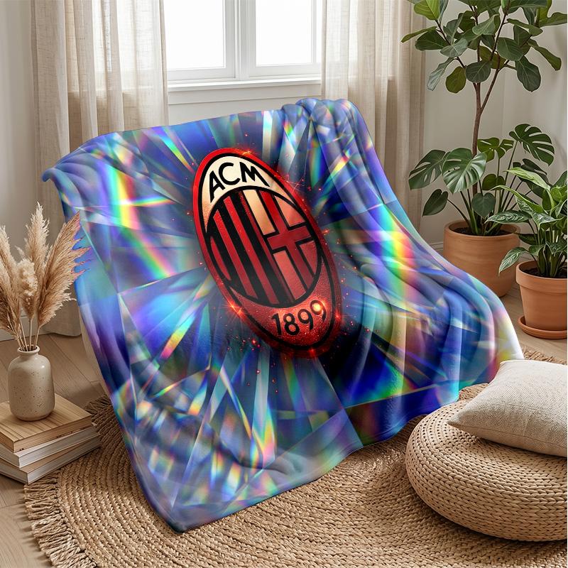 AC Milan Theme blanket Soft Flannel Blanket Plush Throw Blanket Cozy Sofa Bed Blanket for Home Decor