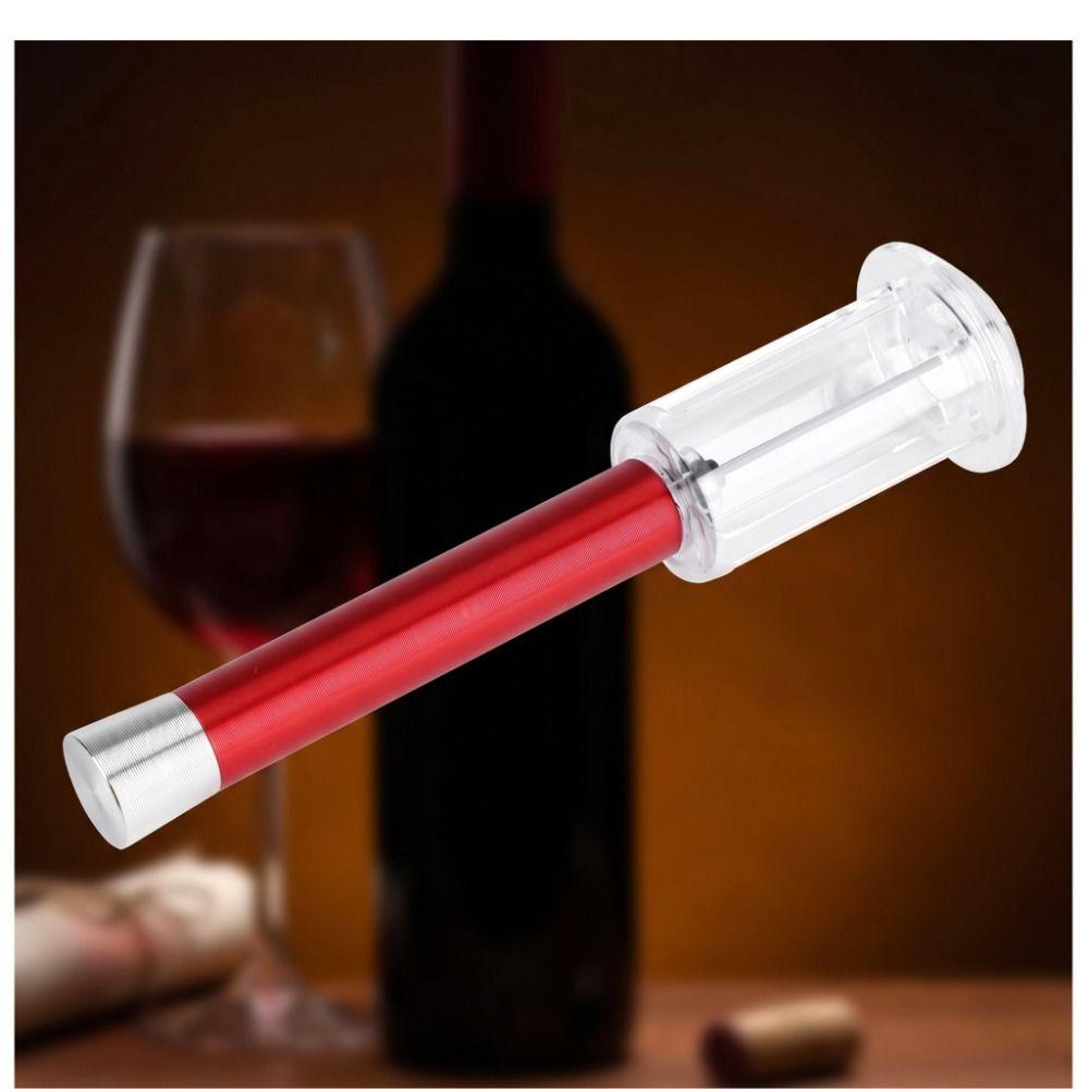 Red Cork Remover Aluminum+ABS Corkscrew Tools Easy Air Pump Pressure Bottle Opener Red Wine Bottle