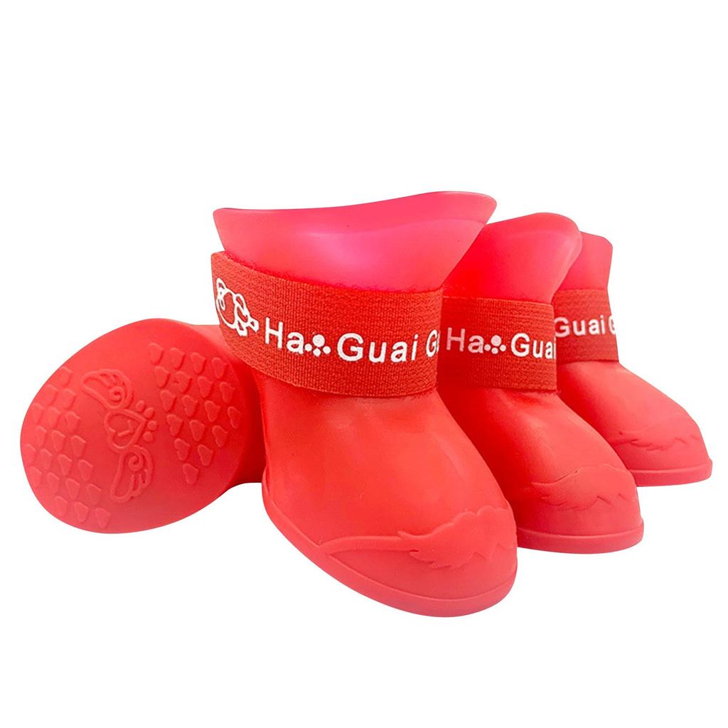 Dog Shoes Non-slip Foot Covers, Small Dog And Cat Pet Soft-soled Waterproof Rain Boots