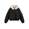 Guochao Winter Thickened Warm Fur Collar Hooded Cotton Clothes Men And Women American Street Trend Loose Short Cotton Coat
