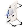 Kids Laptop Desk with Cup Holder Density Board Foldable Bed Table for Household BedroomWhite