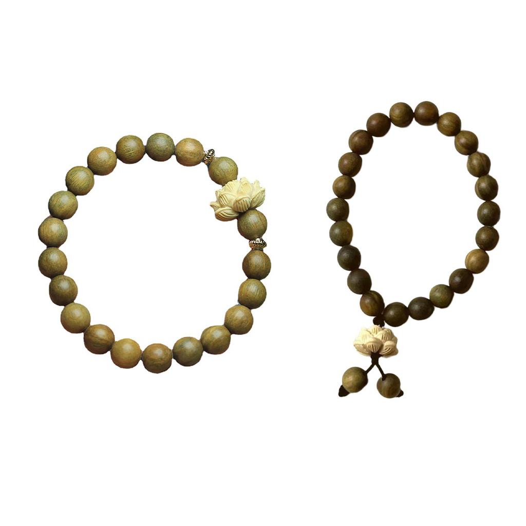 Sophisticated Beaded Bracelet National Wood Jewelry Temperament Bracelet for Women with a Touch of National Style