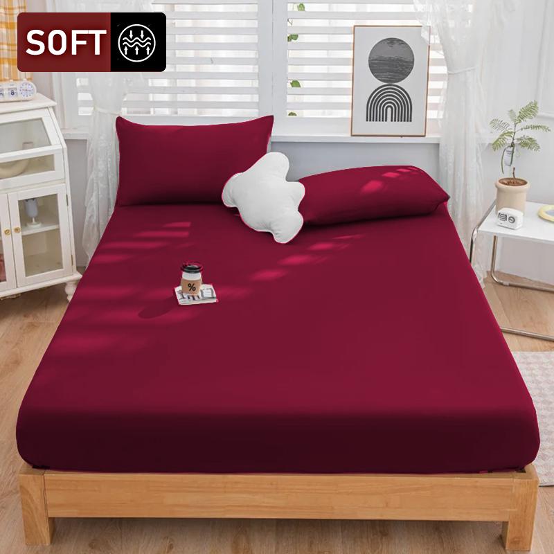 Высококачественная однотонная матовая простыня, дышащее покрывало, гипоаллергенное постельное белье, простыня на резинке, без наволочек, защитный чехол для матраса Simmons
