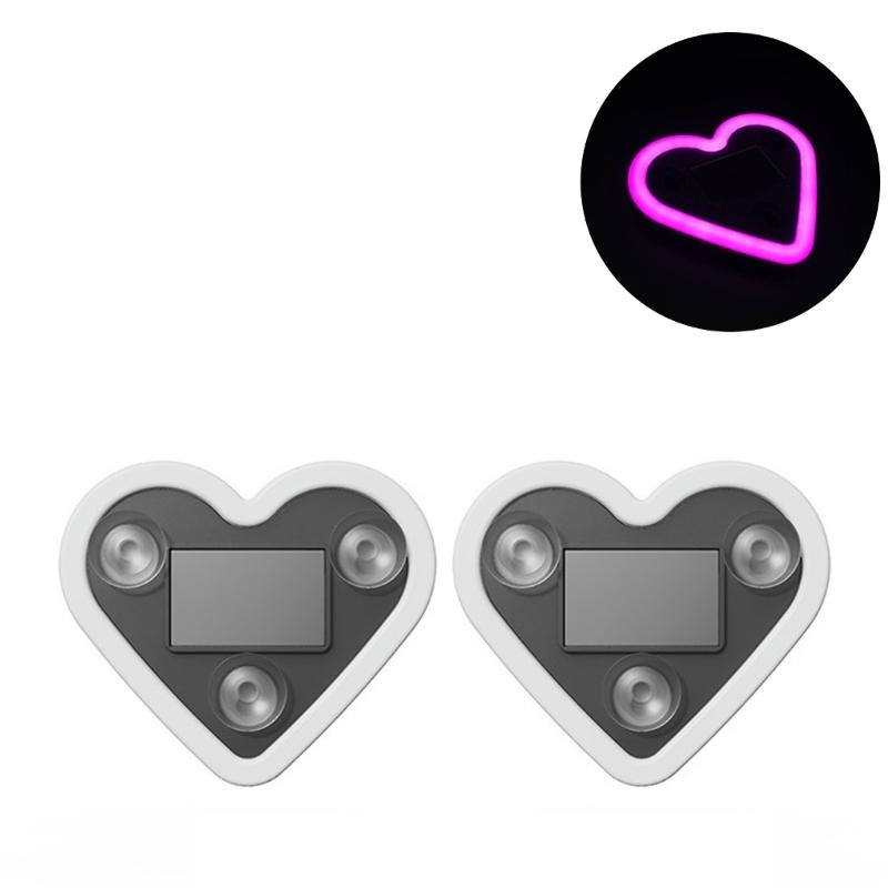 1 шт./2 шт. Солнечный автомобильный атмосферный светильник в форме сердца, декоративный светодиод для окна автомобиля с регулируемыми цветами и креплением на присоске