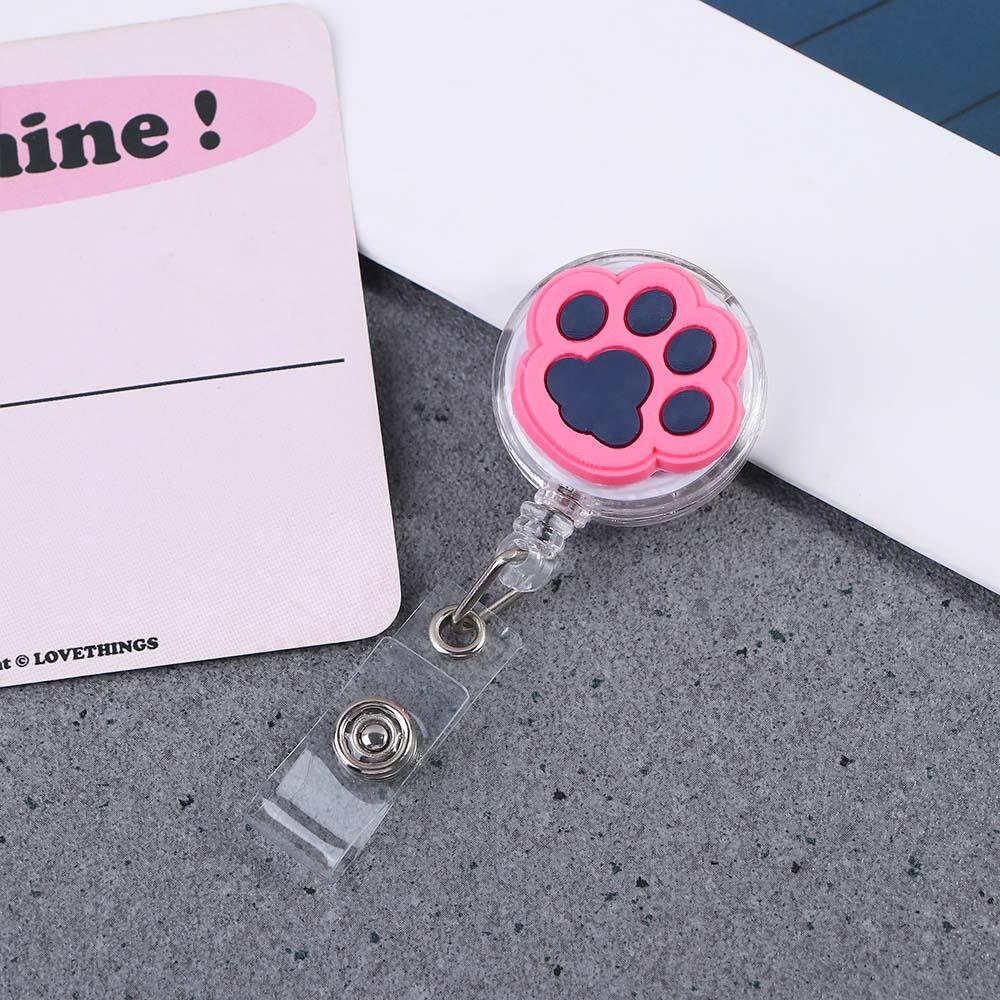 Doctors Nurse Students Cartoon Cat Paw Name Card Holder ID Card Holder Retractable Badge Holder