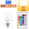220V E27 Светодиодные лампы LED 3W 5W 10W 15W ИК Пульт управления Изменяемая Цветная RGB Светодиодная лампа Лампа-прожектор Рождественские Хэллоуин атмосферные огни