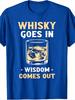 Whisky Drinking Humor TShirt Vintage Western Font Whiskey Glass Print Tee Bourbon Lover Gift For Unisex Casual Short Sleeve Tops