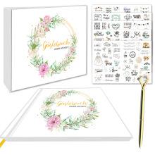 Guest book registration note guest sign in wedding coil gold foil photo album guest book