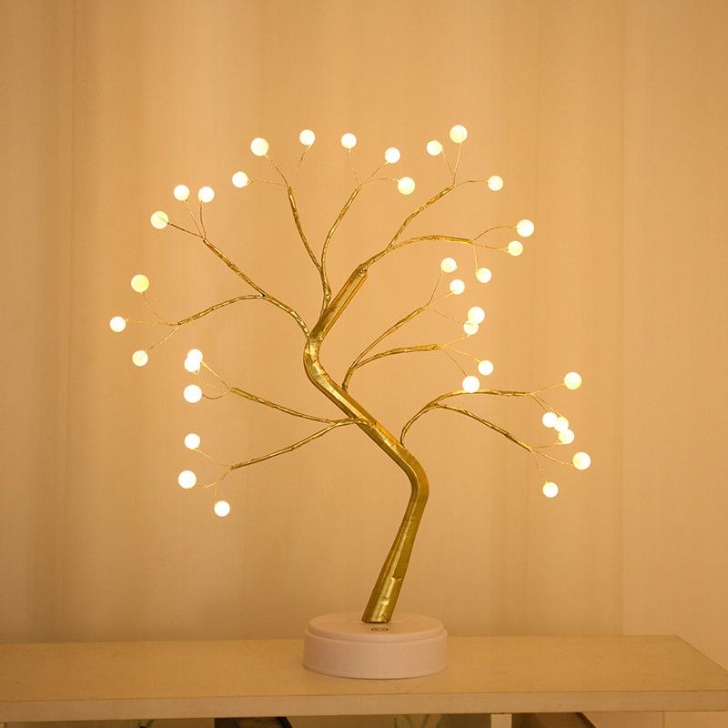 LED Tree Ornamental Happiness Christmas Lights Wall Decoration for Christmas