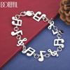 925 Sterling Silver Fashion Musical Symbol Bracelet Wedding Jewelry
