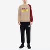 Fila X MIHARA YASUHIRO Свободный пуловер кэжуал с логотипом в стиле колор-блок, длинный рукав, винтажная американская толстовка, мужская толстовка, керамический серый F11M243205F-GY