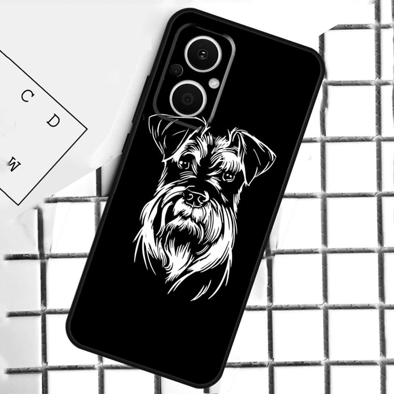 Cartoon Schnauzer Dog For OPPO Reno 13 14 12 11 10 Pro 11F 12F 13F 14F 7 8 Lite 8T OPPO Find X5 X6 X8 X9 Pro Case