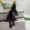 Долговечная, невыцветающая статуэтка, 3D-печатная, таинственная статуэтка в черной мантии, шарнирная сидячая статуя с регулируемой позой, готический декор, подвижные ноги,