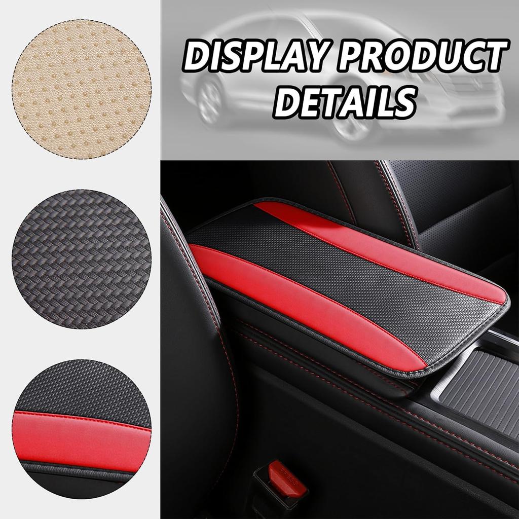Stylish Car Center Console Cover,PU Leather Car Armrest Cover Prevent Scratches On Center Console,Universal Car Armrest Cushion Car Accessories