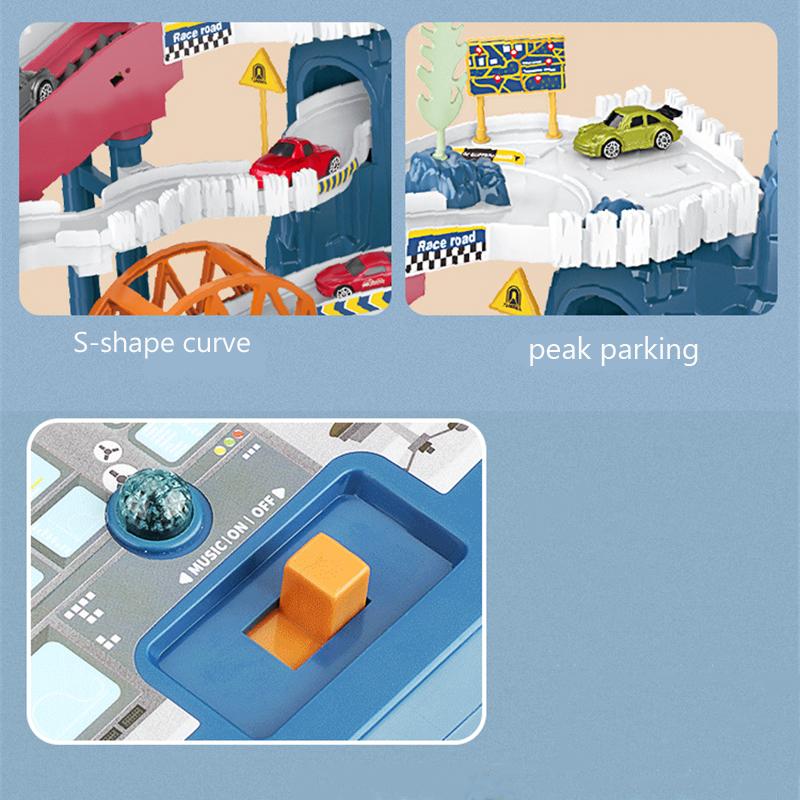 Динозавр Железнодорожный Трек Автомобиль Игрушка Дино Приключения Изогнутый Дорожный Трек Электрический Рельсовый Транспорт Дети Мальчики Интерактивные Игры Подарки На День Рождения