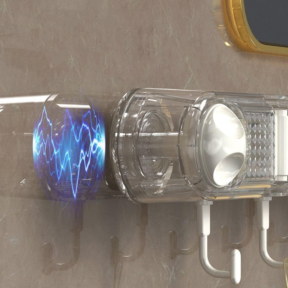 Non Punching Mop Clip Rack Plastic Broom Mop Holder Multifunctional Broom Hanger for Home